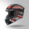 STUDDS THUNDER D1 DECOR MATT BLACK & RED WITH SPOILER