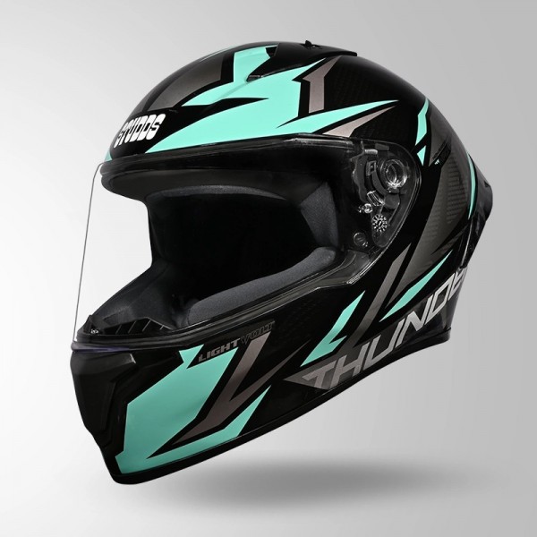 STUDDS THUNDER D1 LIGHTVOLT DECOR BLACK / BLUE & GREY HELMET