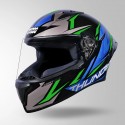 STUDDS THUNDER D1 LIGHTVOLT DECOR BLACK / GREEN & BLUE HELMET