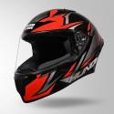 STUDDS THUNDER D1 LIGHTVOLT DECOR BLACK / RED & GREY HELMET
