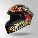 STUDDS THUNDER D12 ANGLERFISH DECOR BLACK/RED & YELLOW WITH SPOILER HELMET