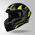 STUDDS THUNDER D2 DRAKEN DECOR BLACK & FLUORESCENT YELLOW WITH SPOILER HELMET