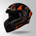 STUDDS THUNDER D2 DRAKEN DECOR BLACK & ORANGE WITH SPOILER HELMET