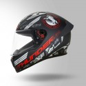 STUDDS THUNDER D2 DECOR MATT BLACK & RED WITH SPOILER HELMET