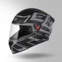STUDDS THUNDER D3 DECOR MATT GREY & BLACK WITH SPOILER HELMET