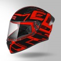 STUDDS THUNDER D3 DECOR MATT RED & BLACK WITH SPOILER HELMET