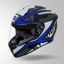 STUDDS THUNDER D4 DECOR MATT BLACK & BLUE WITH SPOILER HELMET
