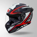 STUDDS THUNDER D4 DECOR MATT BLACK & RED WITH SPOILER HELMET
