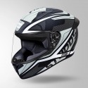 STUDDS THUNDER D4 DECOR MATT BLACK & WHITE WITH SPOILER HELMET