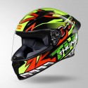 STUDDS THUNDER D5 DECOR BLACK/ RED & YELLOW WITH SPOILER HELMET