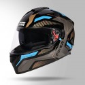 STUDDS DRIFTER D5 FIKER DECOR BLACK & GREY HELMET