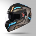 STUDDS DRIFTER D5 FIKER DECOR MATT BLACK & GREY HELMET