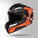 STUDDS DRIFTER D5 FIKER DECOR MATT BLACK & ORANGE HELMET