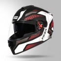 STUDDS DRIFTER D5 FIKER DECOR MATT BLACK & RED HELMET