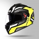 STUDDS DRIFTER D5 FIKER DECOR MATT BLACK & YELLOW HELMET