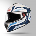 STUDDS DRIFTER D5 FIKER DECOR MATT WHITE & BLUE HELMET