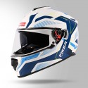 STUDDS DRIFTER D5 FIKER DECOR WHITE & BLUE HELMET