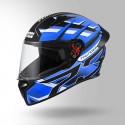 STUDDS THUNDER D6 DECOR MATT BLACK / BLUE & BLUE WITH SPOILER HELMET