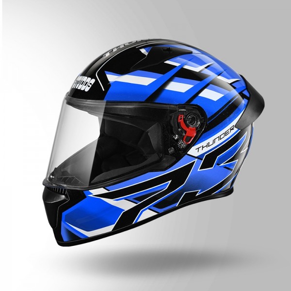 STUDDS THUNDER D6 DECOR BLACK / BLUE & BLUE WITH SPOILER HELMET