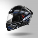 STUDDS THUNDER D6 DECOR BLACK / GREY & WHITE WITH SPOILER HELMET