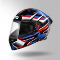 STUDDS THUNDER D6 DECOR BLACK / WHITE & BLUE WITH SPOILER HELMET