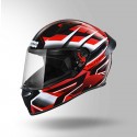 STUDDS THUNDER D6 DECOR BLACK / WHITE & RED WITH SPOILER HELMET