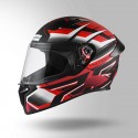 STUDDS THUNDER D6 DECOR MATT BLACK / WHITE & RED WITH SPOILER HELMET