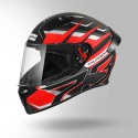 STUDDS THUNDER D6 DECOR MATT BLACK / RED & GREY WITH SPOILER HELMET