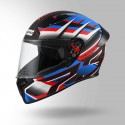 STUDDS THUNDER D6 DECOR MATT BLACK / WHITE & BLUE WITH SPOILER HELMET