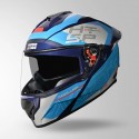 STUDDS DRIFTER D6 REBELLION DECOR BLUE & BLUE HELMET