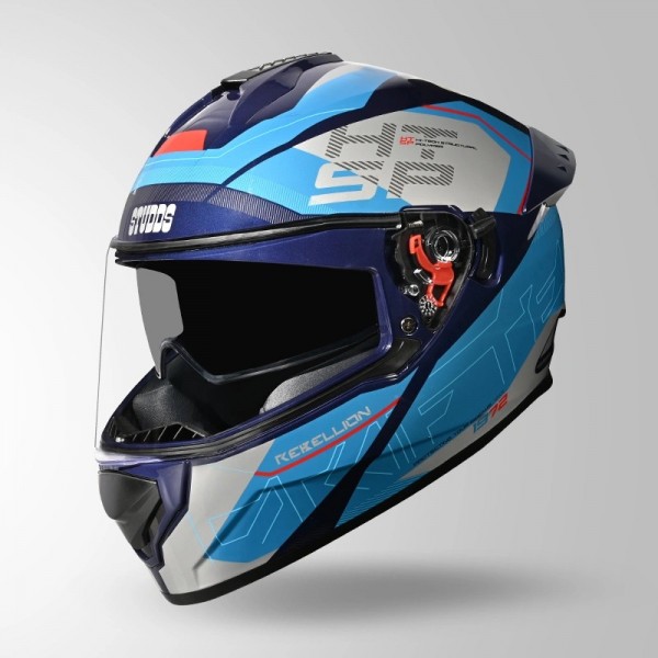 STUDDS DRIFTER D6 REBELLION DECOR BLUE & BLUE HELMET