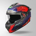 STUDDS DRIFTER D6 REBELLION DECOR GRY & BLUE HELMET