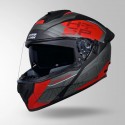 STUDDS DRIFTER D6 REBELLION DECOR MATT BLACK / GREY & RED HELMET