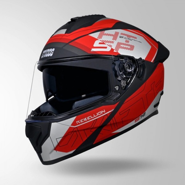 STUDDS DRIFTER D6 REBELLION DECOR MATT BLACK & RED HELMET