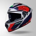 STUDDS DRIFTER D6 REBELLION DECOR MATT SILVER & BLUE HELMET