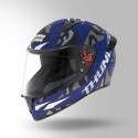 STUDDS THUNDER D7 DECOR MATT BLUE & GREY WITH SPOILER HELMET