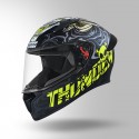 STUDDS THUNDER D9 DECOR MATT BLACK & YELLOW WITH SPOILER HELMET