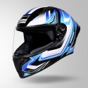 STUDDS THUNDER D9 FLASH DECOR BLACK & BLUE HELMET