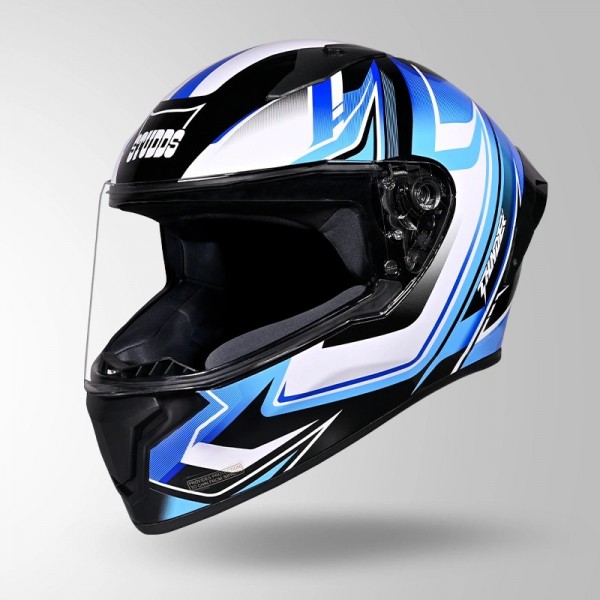 STUDDS THUNDER D9 FLASH DECOR BLACK & BLUE HELMET