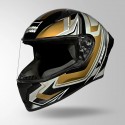 STUDDS THUNDER D9 FLASH DECOR BLACK & GOLDEN HELMET