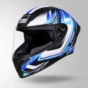 STUDDS THUNDER D9 FLASH DECOR MATT BLACK & BLUE HELMET