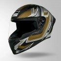 STUDDS THUNDER D9 FLASH DECOR MATT BLACK & GOLDEN HELMET