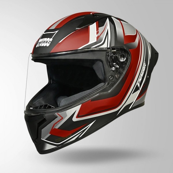 STUDDS THUNDER D9 FLASH DECOR MATT BLACK & RED HELMET