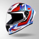 STUDDS THUNDER D9 FLASH DECOR WHITE & BLUE HELMET
