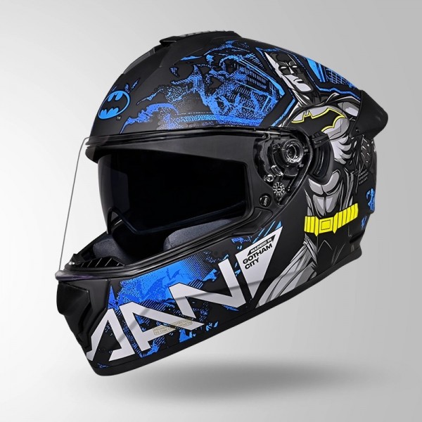 STUDDS DRIFTER BATMAN EDITION MATT BLACK & BLUE HELMET