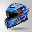 STUDDS HELIOS D2 CIRCUIT DECOR GREY CHAMELEON BLUE/GREEN HELMET