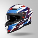 STUDDS HELIOS D2 CIRCUIT DECOR MATT WHITE & BLUE HELMET