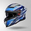 STUDDS HELIOS D2 CIRCUIT DECOR MATT GREY CHAMELEON BLUE/GREEN HELMET