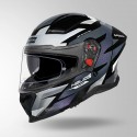 STUDDS HELIOS D2 CIRCUIT DECOR BLACK CHAMELEON GREY/PINK HELMET