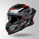 STUDDS HELIOS D2 CIRCUIT DECOR BLACK & RED HELMET